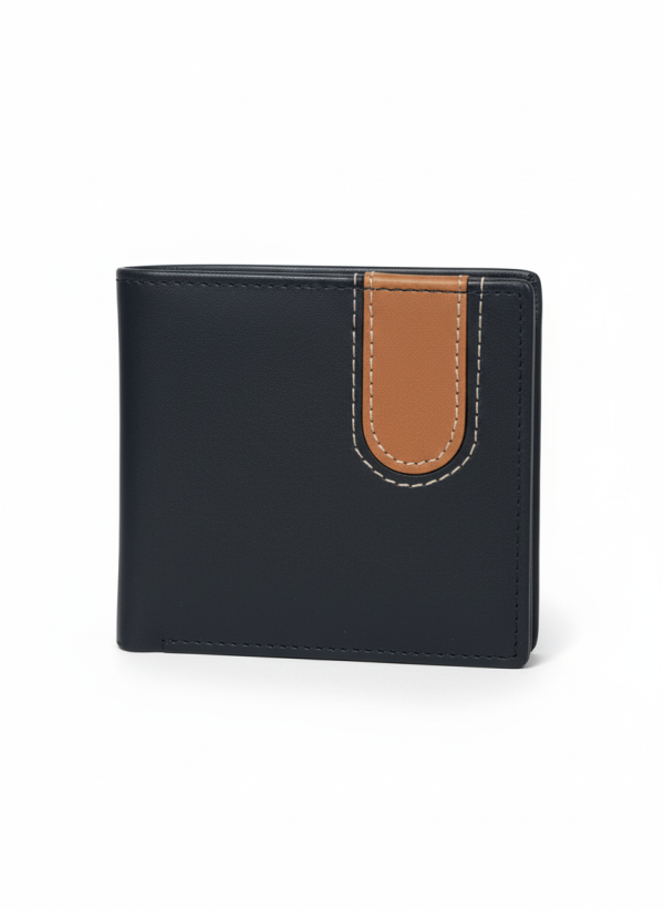 Black & Brown Leather Wallet – Elegant Design with  Modern Functionality